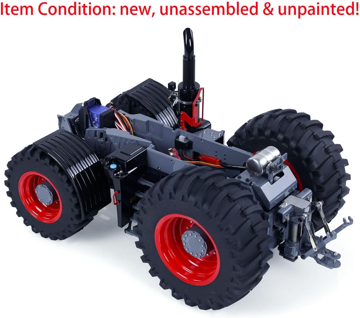 LESU 1/16 4X4 Metal Chassis Unpainted Unassembled for AOUE-1050 RC Tractors DIY Remote Control Car Model Motor ESC Servo Light Without Car Shell Sound Hobby Grade Model