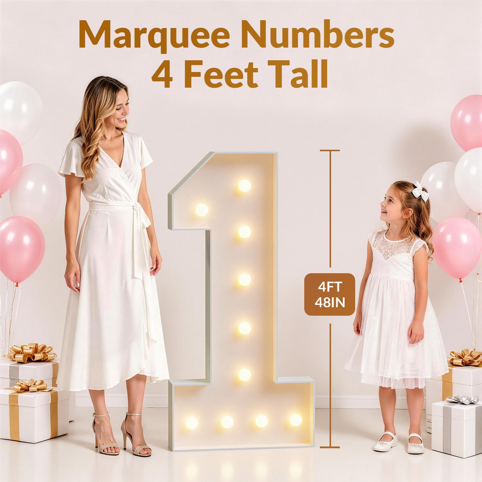 JoyMuse Świecące litery namiotowe, duże litery markizy, 10 m wysokości, do dekoracji oświadczyn Marry Me, duże litery 102 cm ze światłami na baby shower, dekoracja imprezowa, litera W
