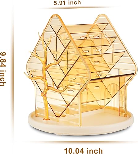 Miniatura 5 de Organizador de maquillaje giratorio de 360, organización de maquillaje y almacenamiento de cuidado de la piel, almacenamiento para cosméticos, lápiz