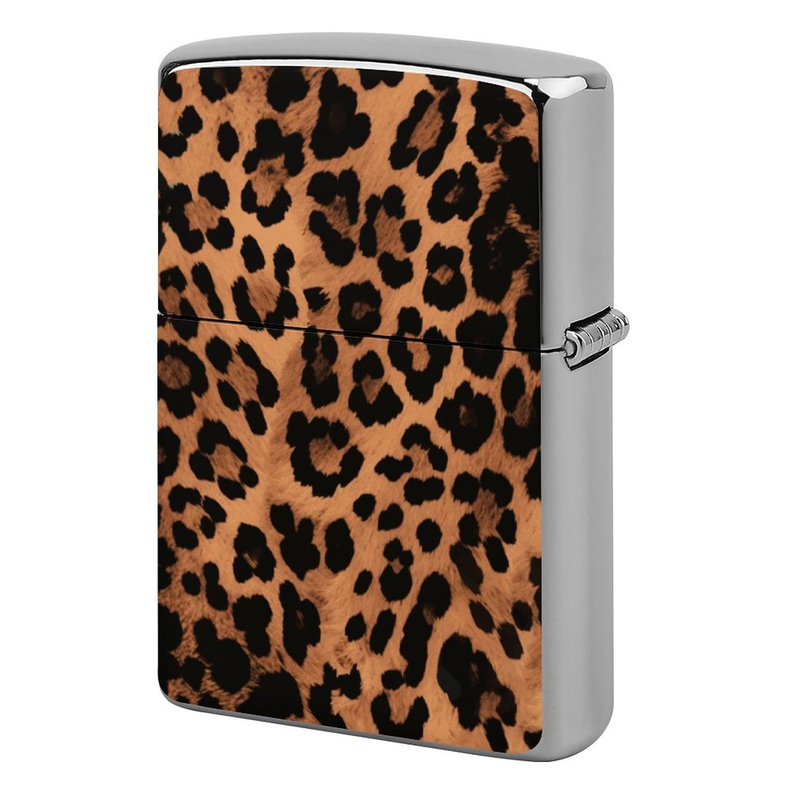 Leopard Pattern Lighter Case for Men, Personalized Lighter Cover for Valentine's Day Gifts, Flip-Top Lighters Shell for Outdoor, Portable Lighters Protective Sleeve
