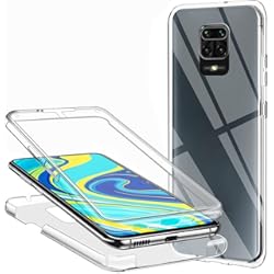 Carcasa para Xiaomi Redmi Note 9S / Redmi Note 9 Pro 360 Grados Protección, Transparente Suave y Delgada Funda de Silicona TPU Frontal y PC Trasera antigolpes antigolpes Bumper Full Body Funda Case