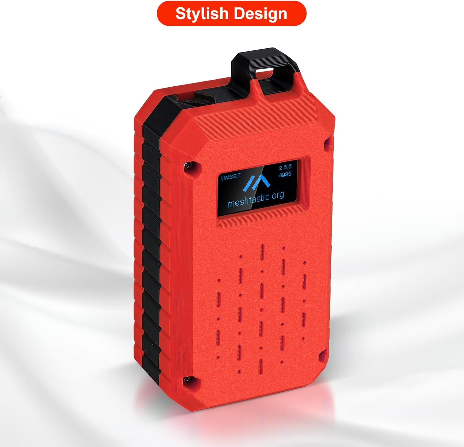 Meshtastic Enclosure Custom Case for RAK Wisblock RAK19007+RAK4631 with 0.96 Inch OLED Display Module 12864 LCD Screen 128x64 IIC I2C OLED Board SSD1315 Driver for RAKwireless WisBlock (Red)