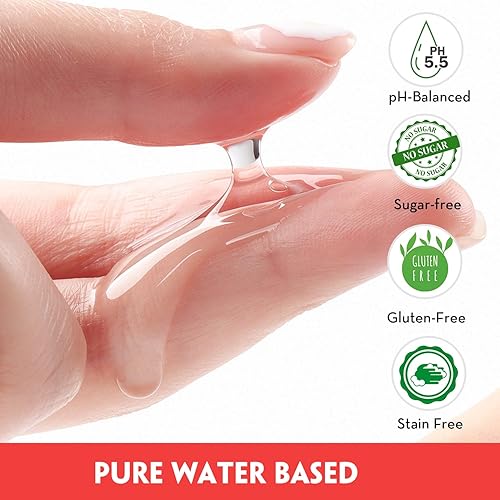 Miniatura 10 de YOSPOSS Lubricante a base de agua con sabor a fresa, 8 onzas líquidas, lubricante personal suave y sedoso para mujeres, hombres y parejas, sin