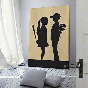 Amazon.co.jp: バンクシー 【ボーイ・ミーツ・ガール】 アート