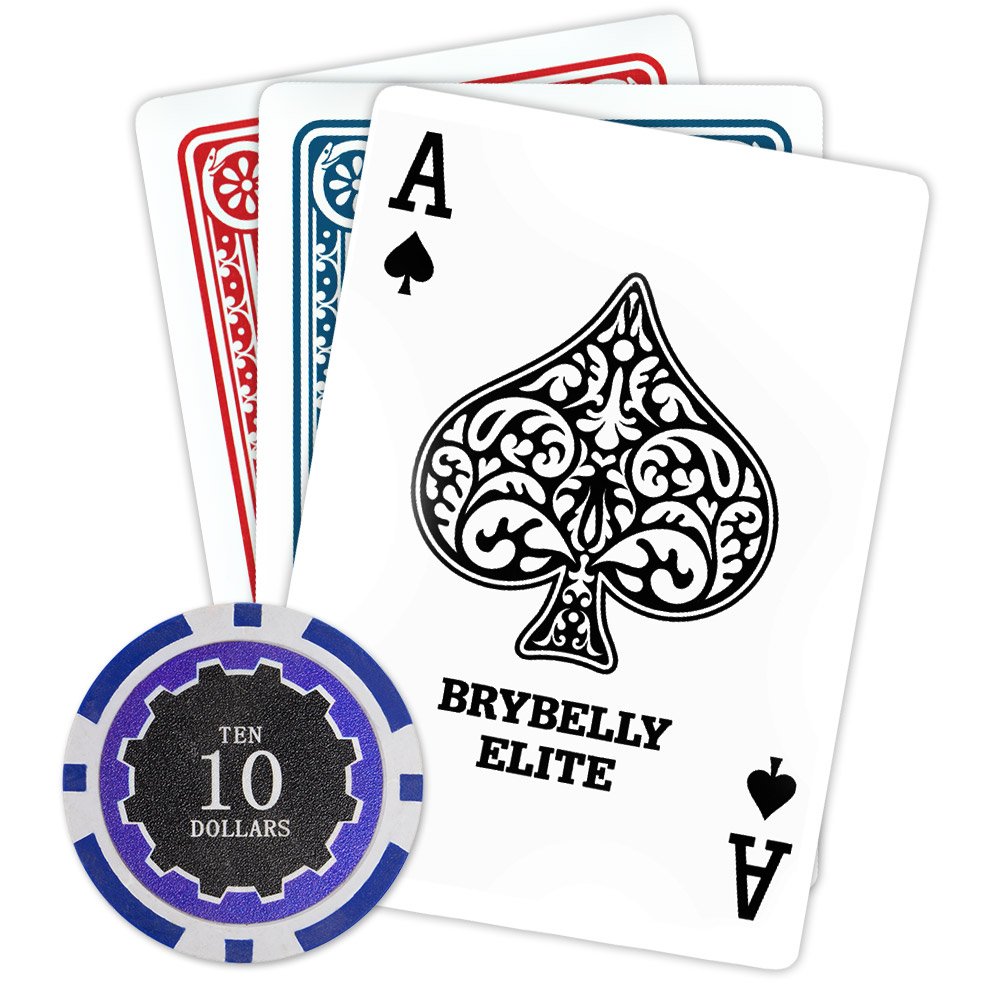 Brybelly Eclipse - Lote de 50 fichas de póker de cerámica de 14 gramos, Azul ($10 Dark Blue)