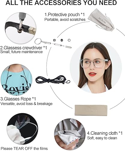 Miniatura 6 de AEZUNI Lentes de lectura cuadrados de gran tamaño para mujer, de gran tamaño, a la moda, grandes lectores, 1.00, 1.25, 1.50, 1.75, 2.00, 2.25, 2.50,