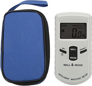 Eujgoov Medidor de umidade de madeira, detector de umidade, testador de umidade, detector de vazamento de água, testador de umidade para madeira, material de construção, madeira, paredes, papel, chão