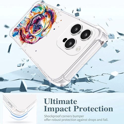 Vista 516 de Roemary Funda púrpura para iPhone 14 Pro Max con diseño de caballo azul, patrón de acuarela con protector de pantalla