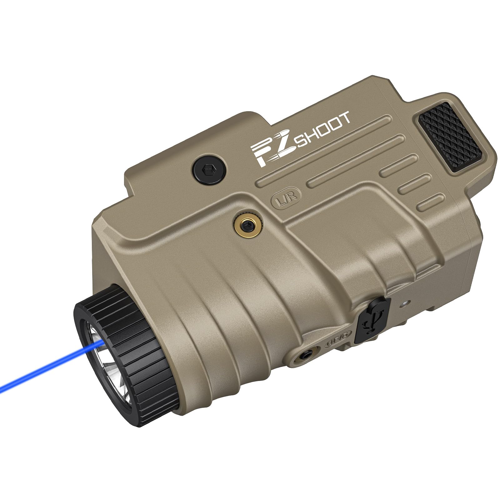 EZshoot 800 Lumens Pistol Light Laser Combo Rechargeable for Home Defense