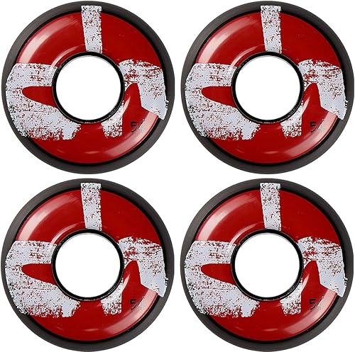 Miniatura 2 de Ruedas de patineta de chocolate de 2.126 in 80A Chunk Cruiser negro suave con rodamientos de huesos rojos