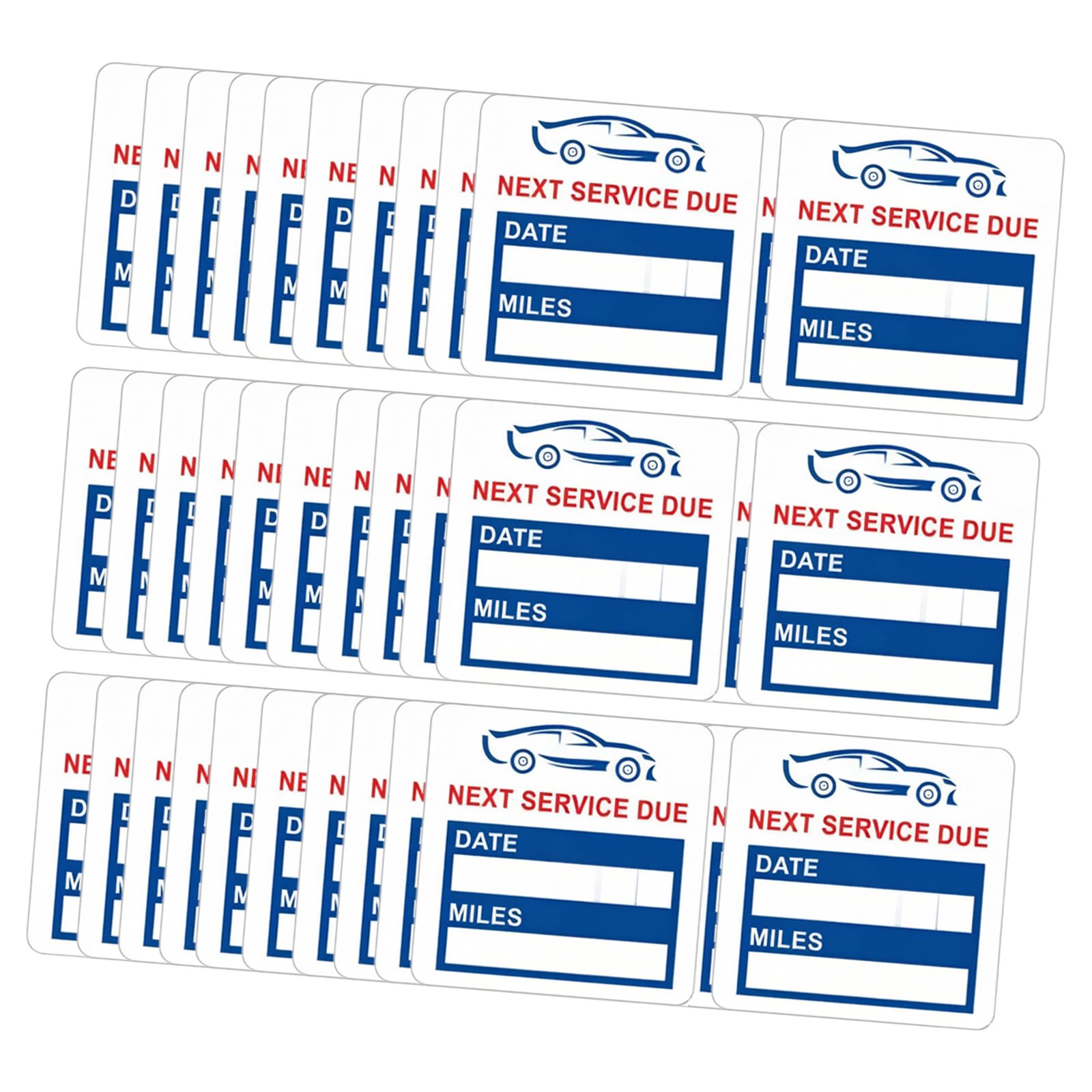 10 Sheets Automotive Oil Change Tracking Stickers for Windshield and Garage Use Statics Cling Vehicle Decal Windshield Reminder Decals