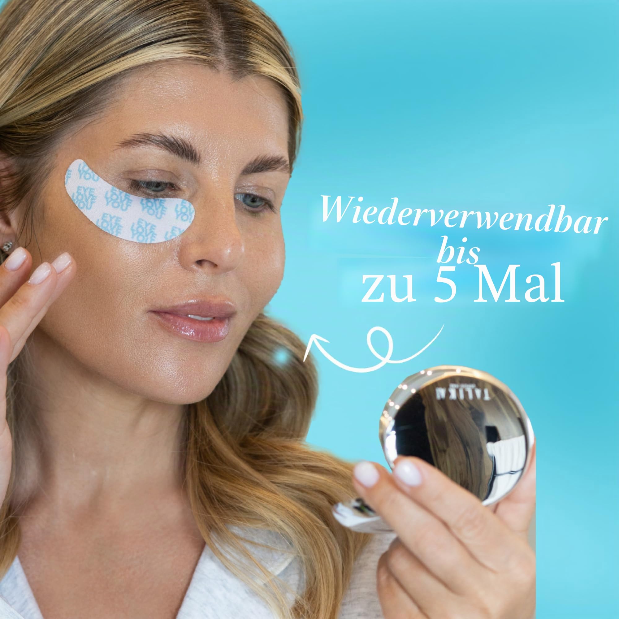 Talika Eye Therapy Patch Eye Pads - Augenpads gegen Augenringe und Tränensäcke - Wiederverwendbare Augen Patches - Für erfrischte Augen - Packung mit 6 Augen Pads