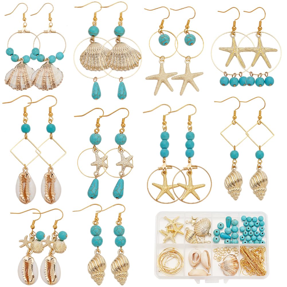 Kit de fabricación de aretes SUNNYCLUE para regalar manualidades de joyería marina