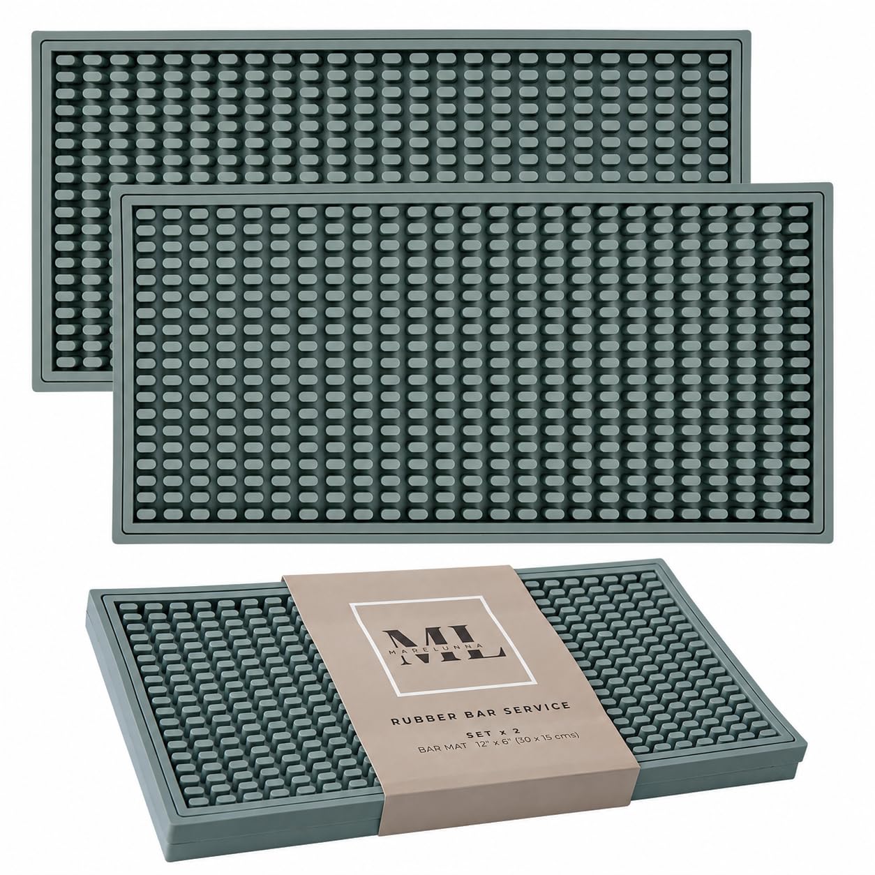 Rubber Bar Mat – Non-Slip Spill & Drip Mat for Bartending, Coffee Bar & Kitchen Countertop, Thick Durable Counter Protector & Stylish Drying Mat (Warm Taupe, 18"x12") — Amazon image 13