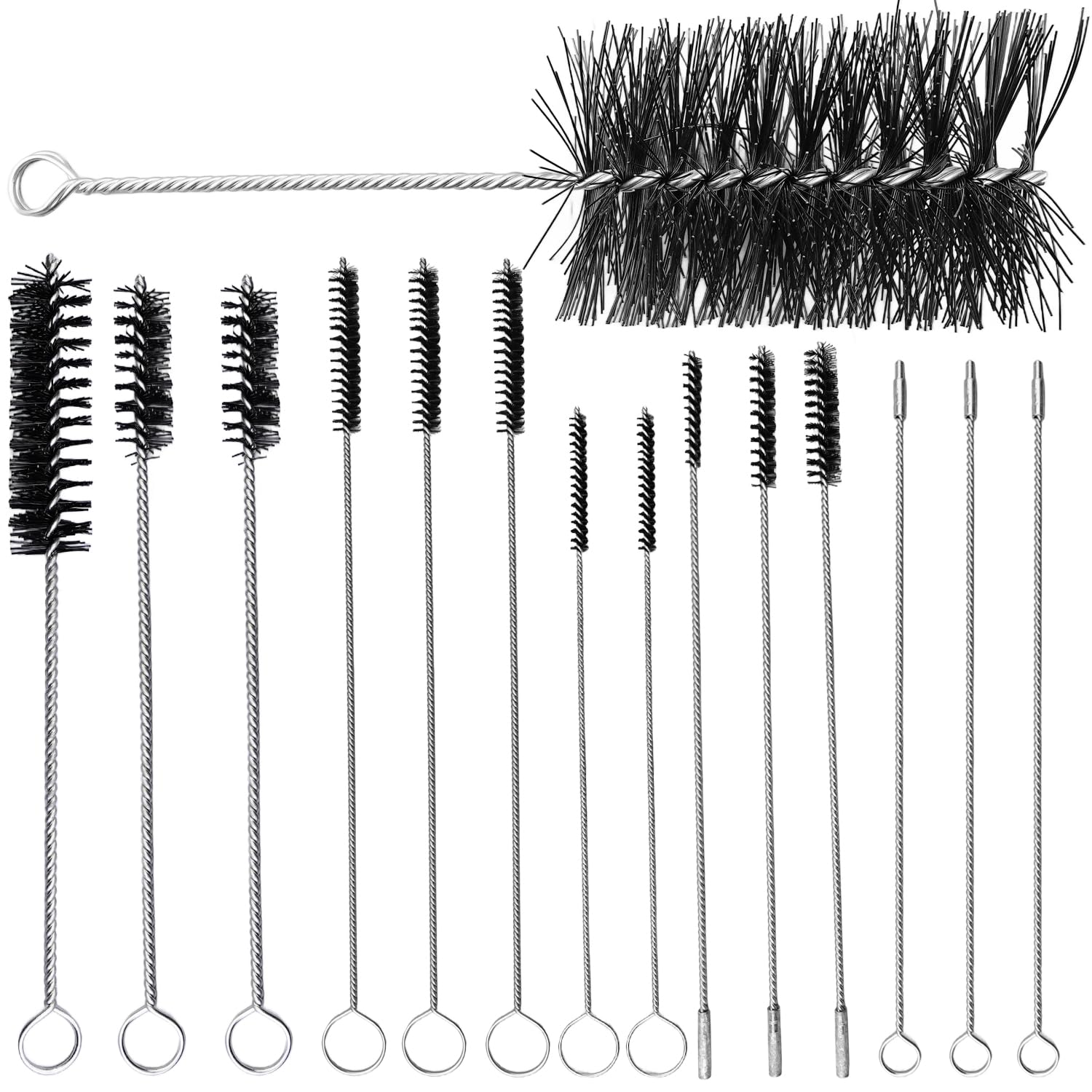 El kit de escobillas de motor incluye 0.25/5/16/3/8 pulgadas 0.5/5/8/0.75/8.75/1.25/5 pulgadas de repuesto 61820, 12 piezas