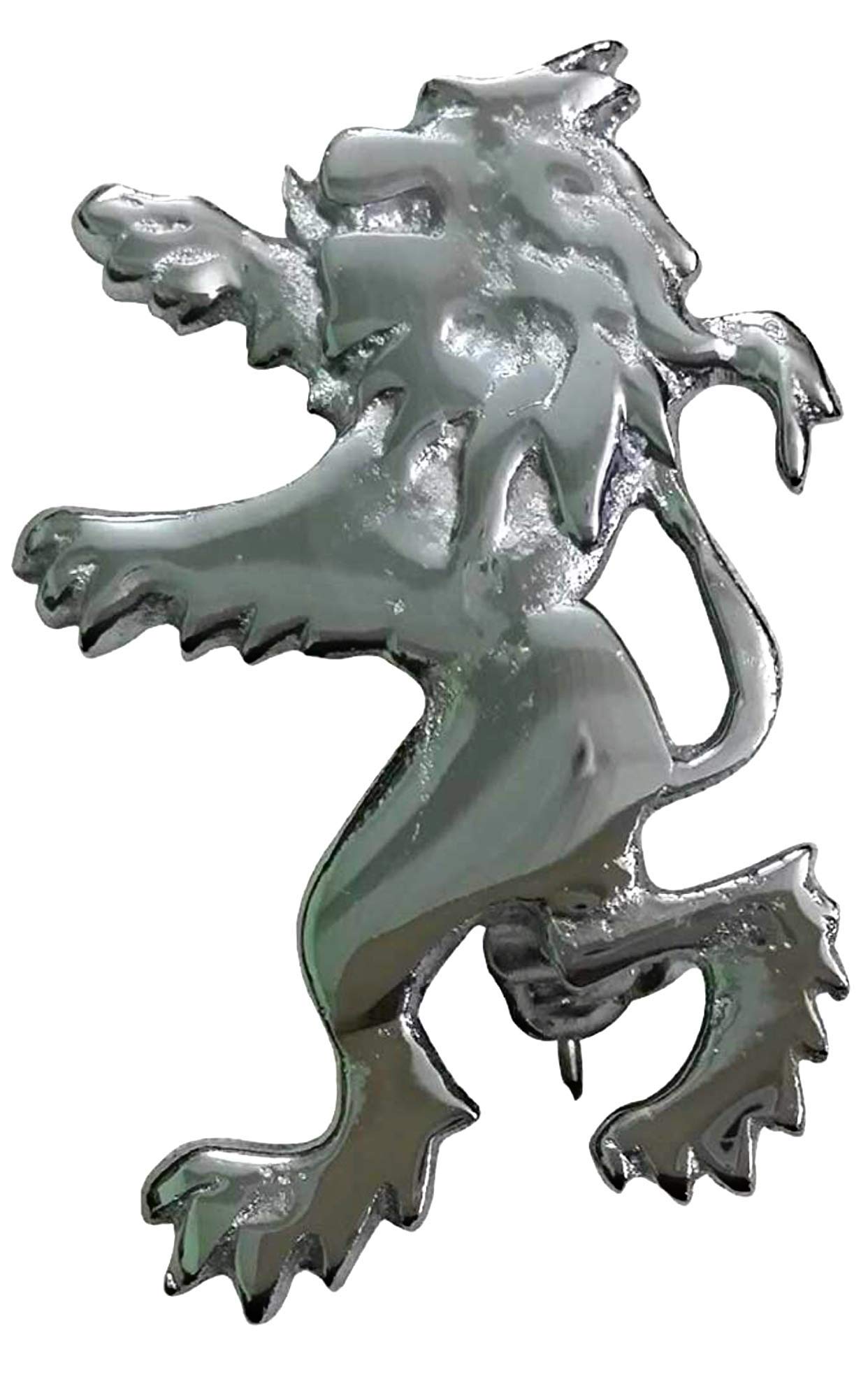TW SPORTS & KILTSTW SPORTS & KILTS Scottish highland Rampart Lion Badge Pin Chrome Finish