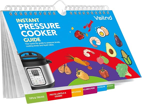 Vailnd Instant Pot Magnetic Cheat Sheet Magnet Booklet, Instant Pot Cookbooks, Pressure Cooker Cooking Guide, Instant Pot Accessories Quick Reference Cooking Times Chart, Kitchen Gifts for Women