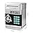 Setibre Piggy Bank, Electronic ATM Password Cash Coin Can Auto Scroll Paper Money Saving Box Toy Gift for Kids (Silvery)