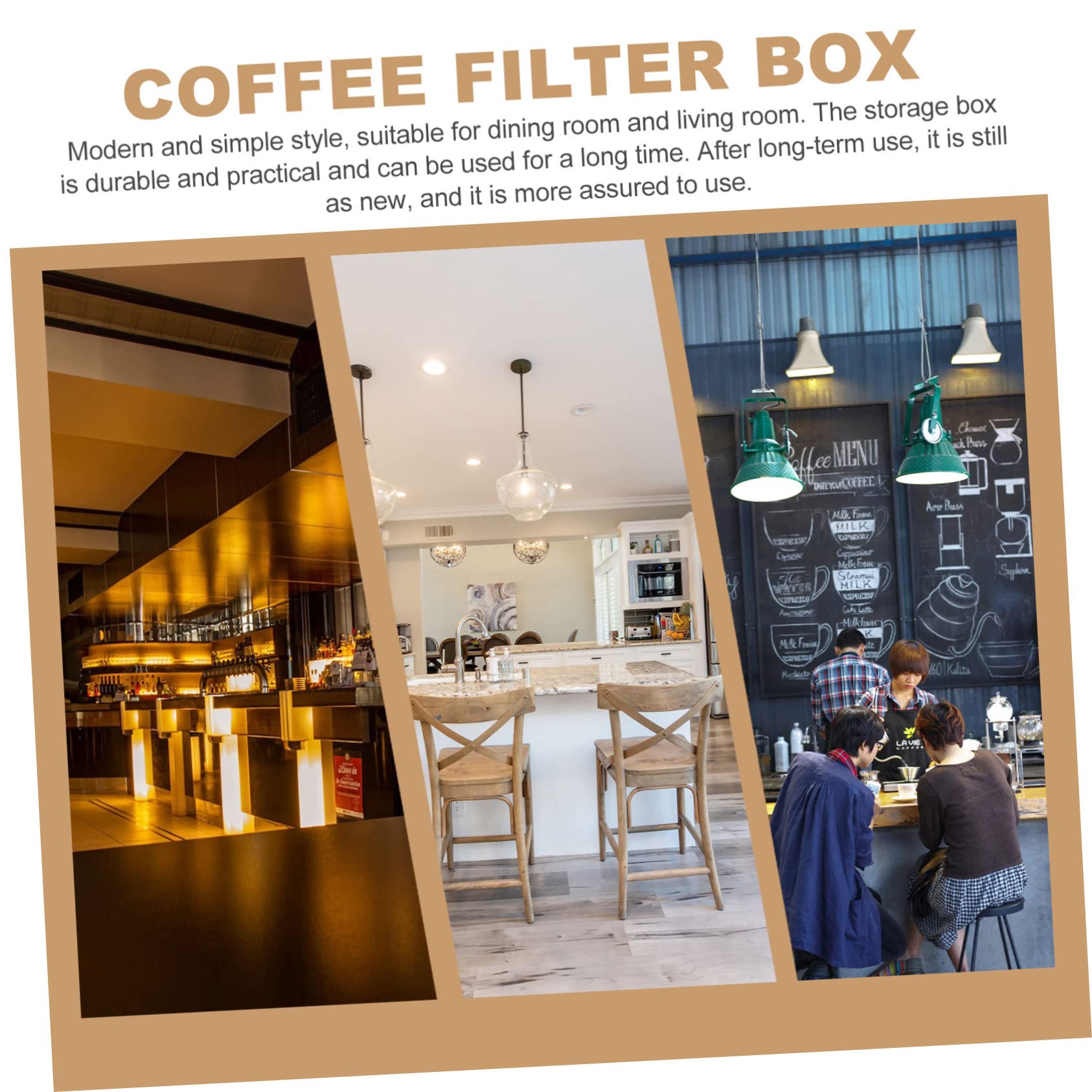LABRIMP 1 Pieza Caja de Almacenamiento para Filtros de Café de Plástico Reutilizable para Filtros de Café Soporte Decorativo y Funcional para Hogar y Oficina