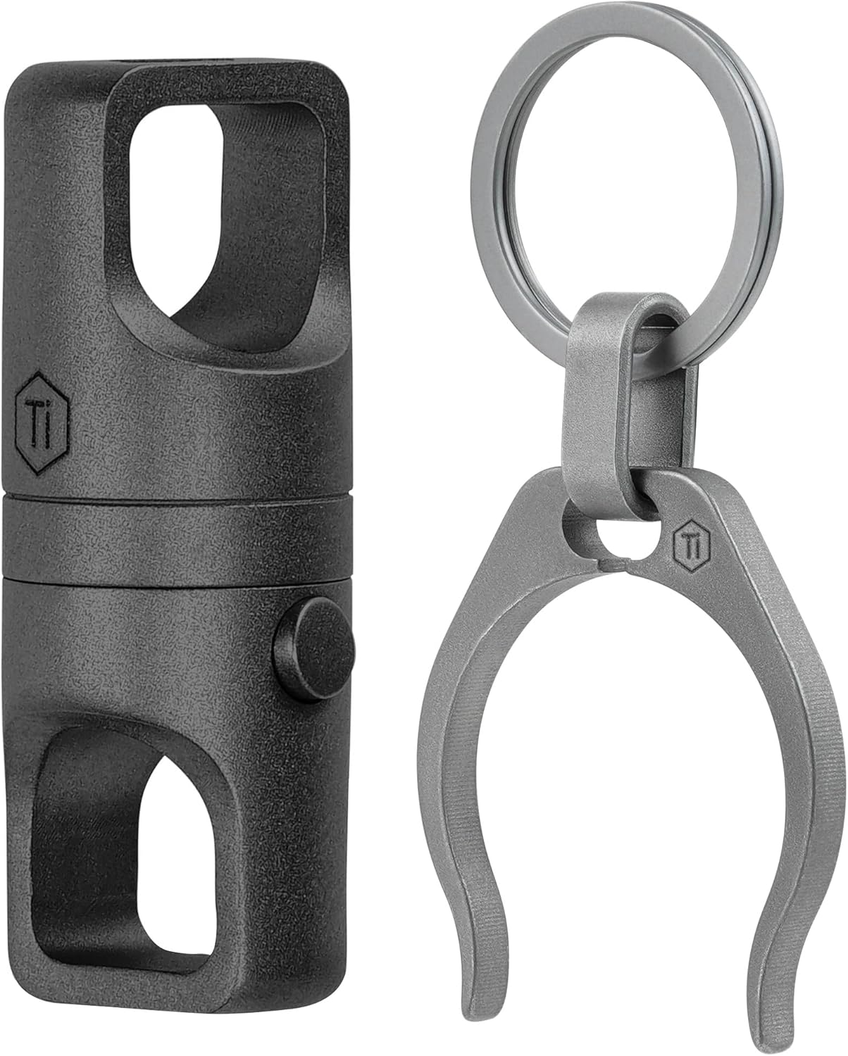 KeyUnity Titanium EDC Water Bottle Clip and Magnetic Quick Release Connector Set for Daily Carry