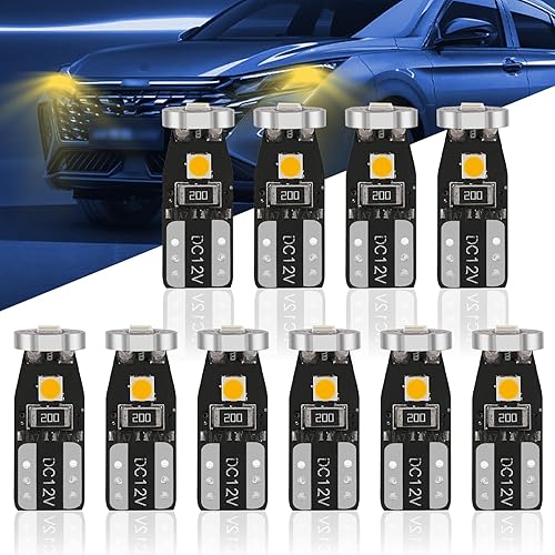 10 luces LED para automóvil, T10-3030-3SMD, luces de lectura de 0.9 x 0.3 pulgadas, luces de matrícula, luces de automóvil multiusos, universales
