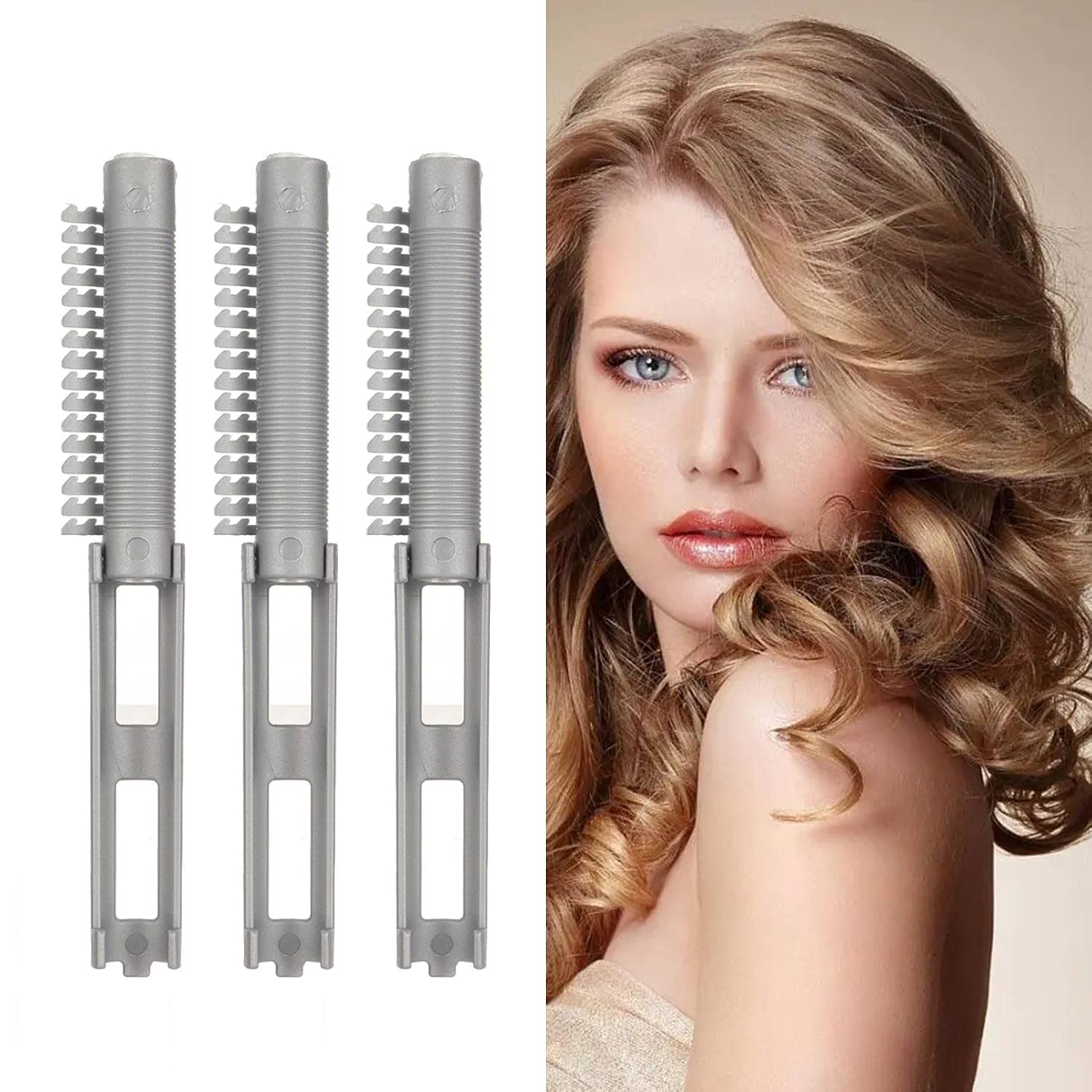 Yosoo Hair Perm Rod 25pcs Curling Perm Rods Hair Styling Short Perming Rods Rollers Clips Root Tool Kit Home Rollers Curler Clamp for Salon Barber