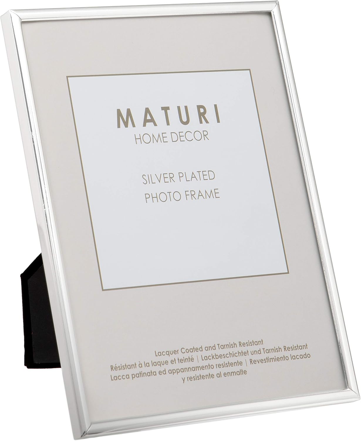 Maturi Silver Plated Photo Frame - Thin Edge, 8 x 10-inch (20 x 25cm) 8x10 Silver