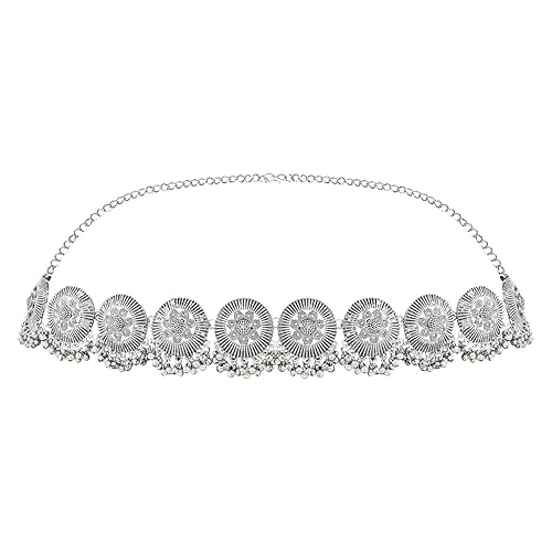 Navratri Ethnic Silver Oxidised Traditional Adjustable Boho Waist Chain/Belly Chain/Kamarband For Women