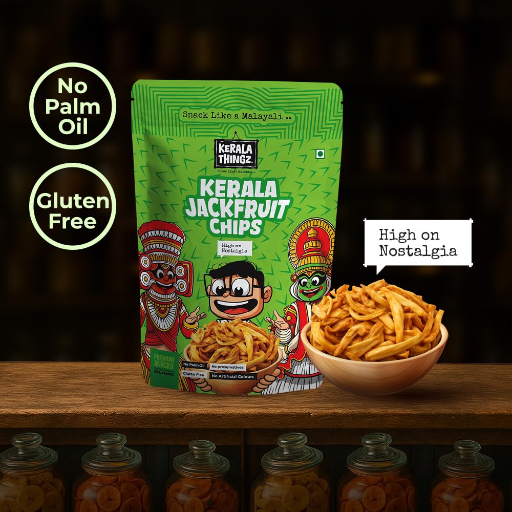 Kerala Thingz Banana & Jackfruit Chips Combo 250g (100g Banana Chips & 150g Jackfruit Chips) 3