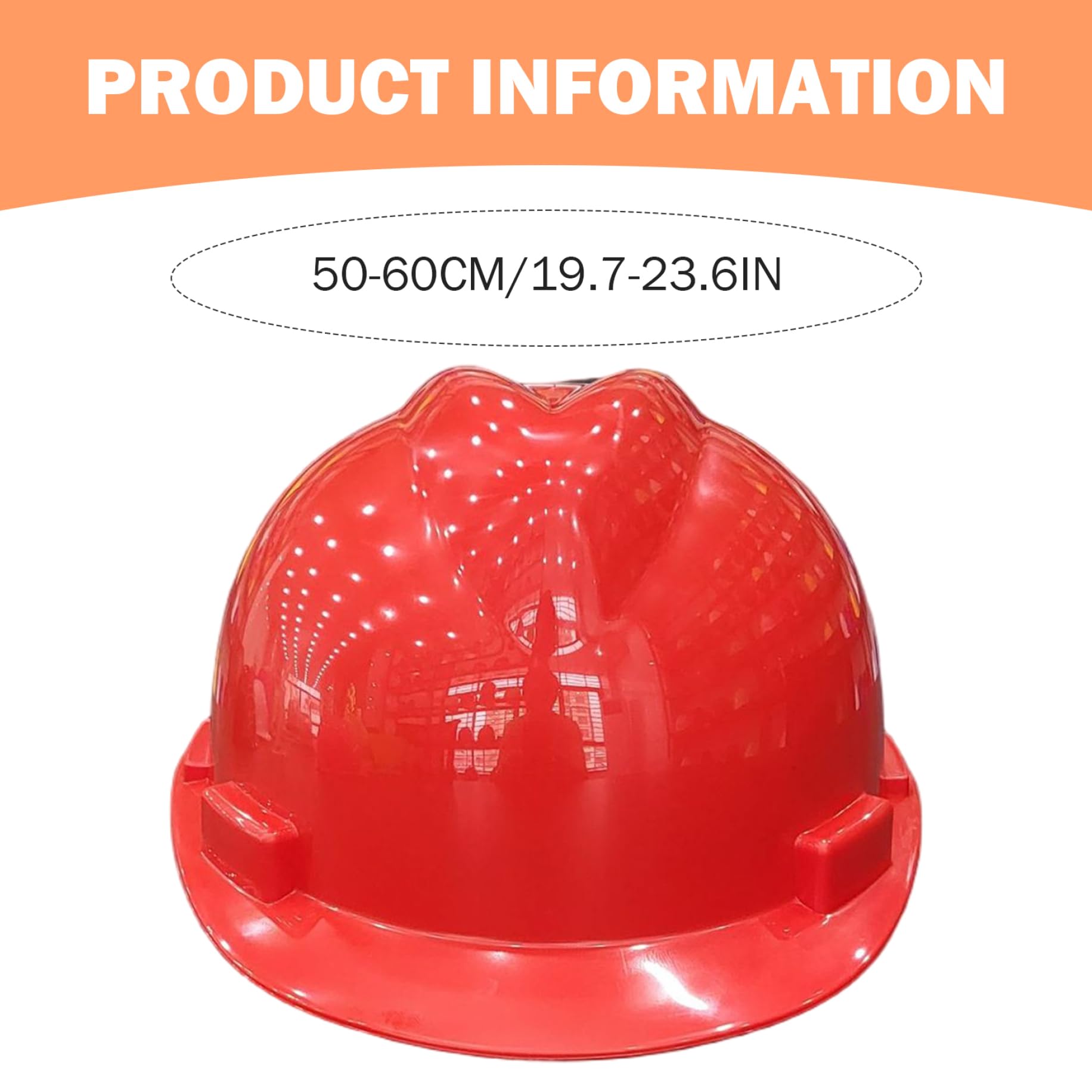 Elmetto Protettivo per Bambini, elmetto Protettivo per Casco di Sicurezza Regolabile da 19, 7-23, 6 Pollici, Sospensione a 4 Punti, Ideale per i più Piccoli, Rosso
