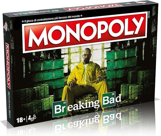 Hasbro Winning Moves - Breaking Bad, Monopoly, Board Game, Italian Edition|18 Years +, Collectible Checkers