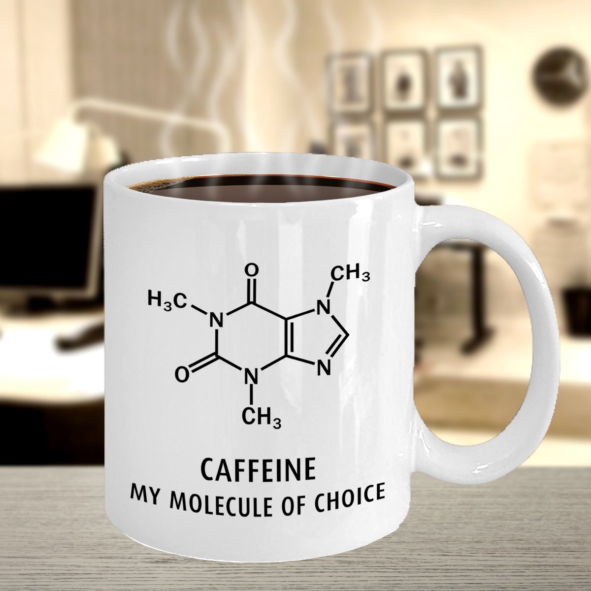 Amazon.com: Caffeine Molecule Coffee Mug My Molecule Of Choice Funny Chemistry  Cup : Home & Kitchen