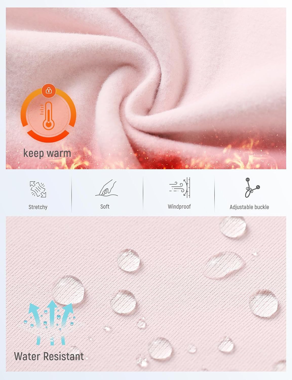 baleaf Balaclava Ski Mask Winter Water Resistant Face Mask for Women Men Cold Weather Gear Skiing Snowboarding Neck Gaiter Pink