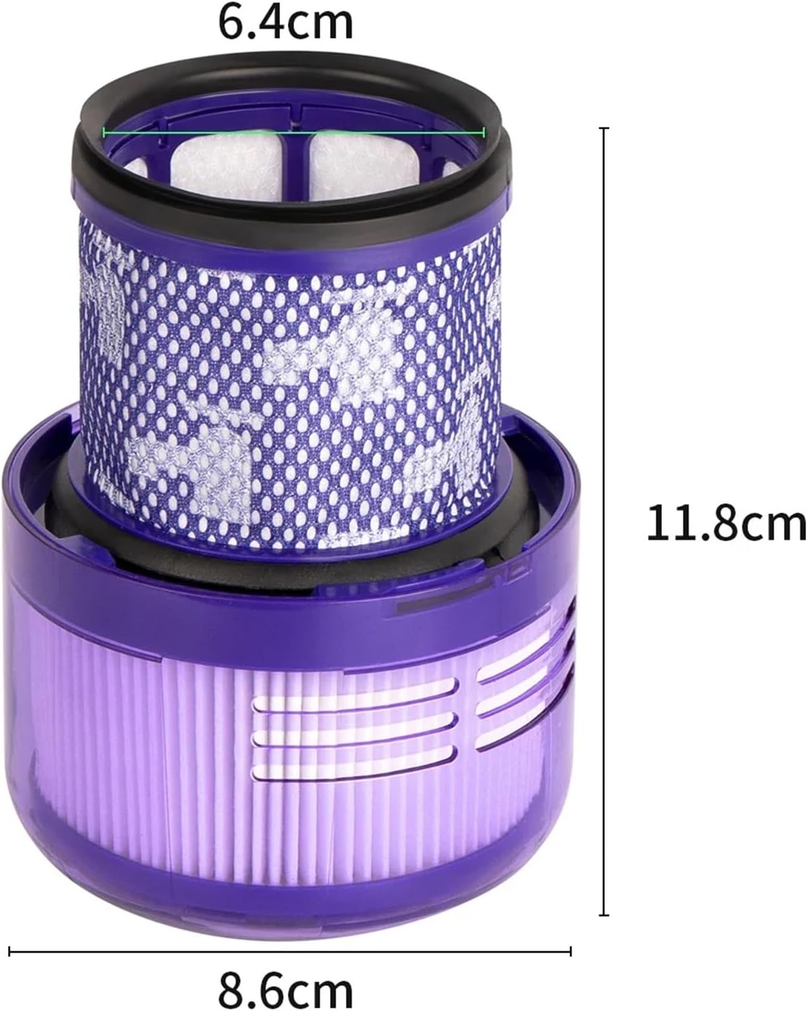 97061201 Filter Replacement，Compatible For Dyson，SV18 Digital Slim Handheld Cordless Vacuum Cleaner Accessories(4pcs)