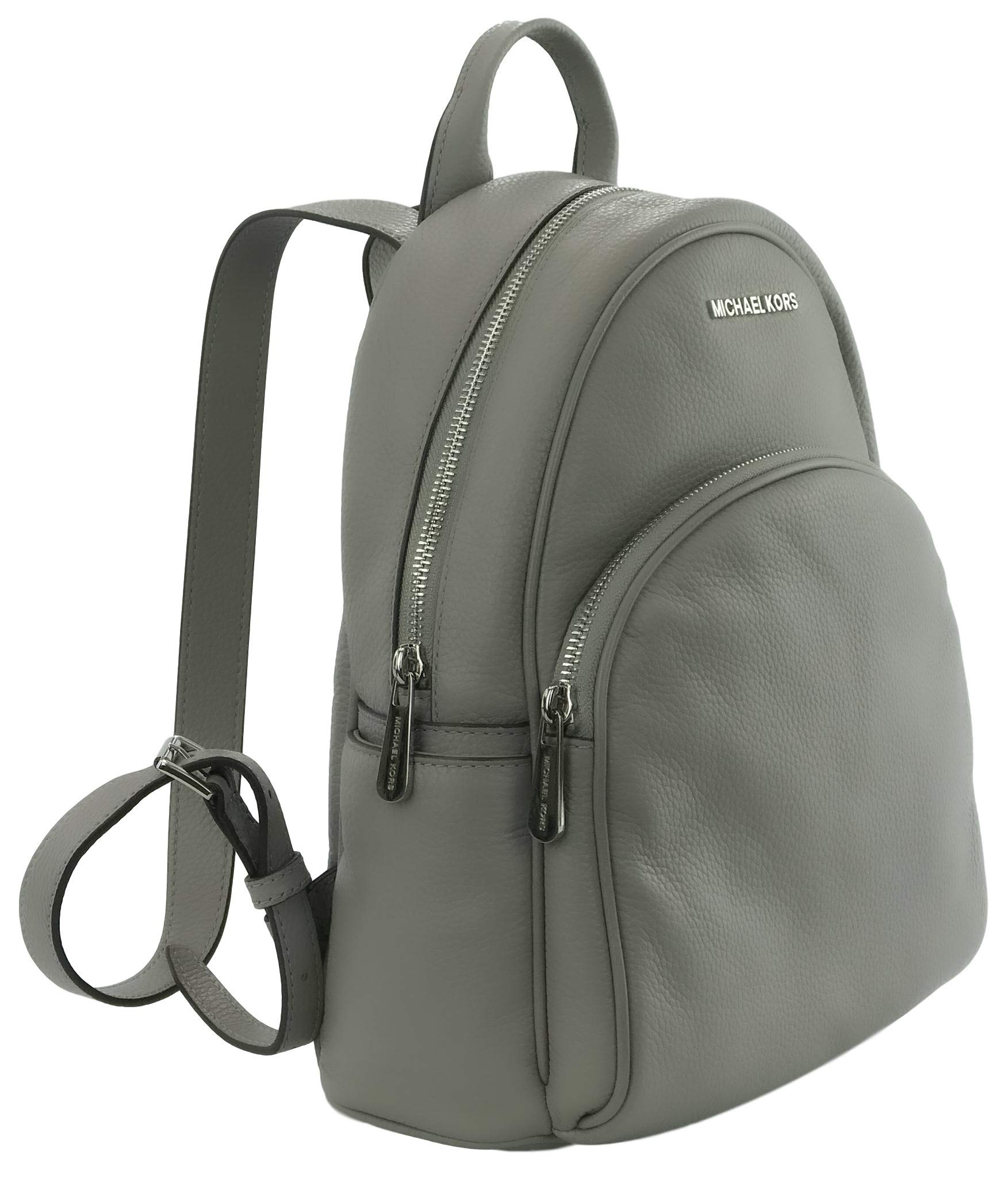Michael Kors Abbey Large Backpack ash gray Michael Kors Abbey Backpack Bag Pebbled Leather Medium Ash  main image 3