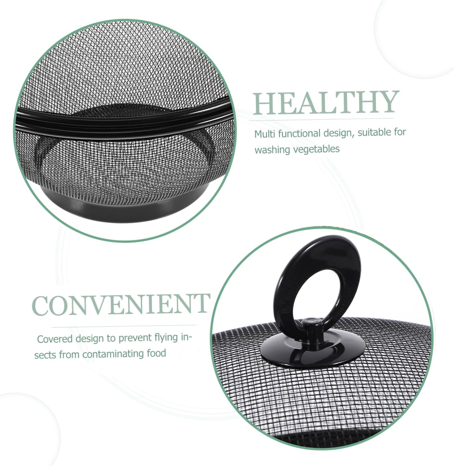 Unomor Fruit Basket with Protective Net Cover Sturdy Iron Wire Holder for Large Dish for Kitchen Countertop for Apples and Bananas