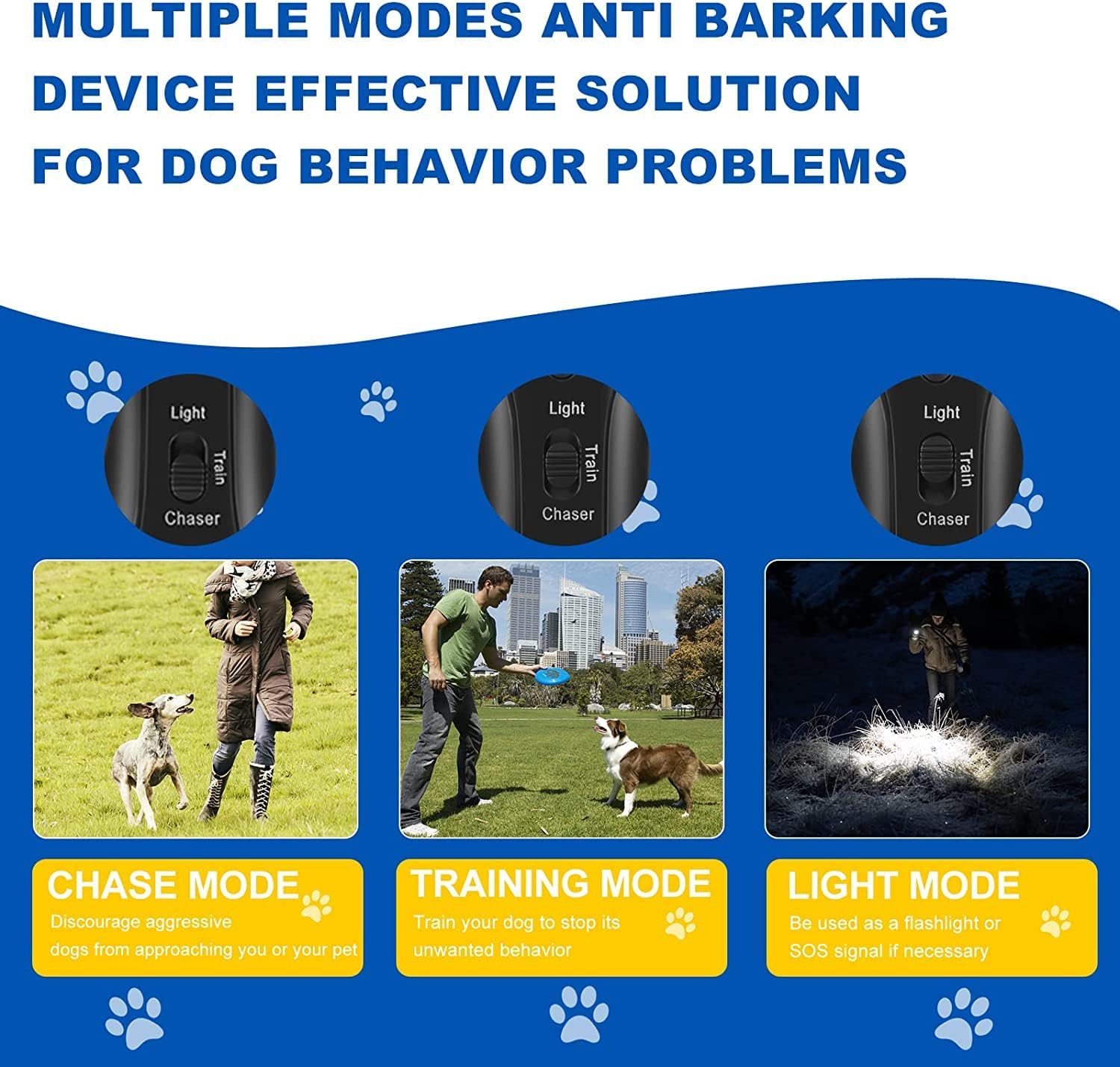 Training & Behaviour Aids For Dogs Anti Barking Device,50FT Dog Barking ...