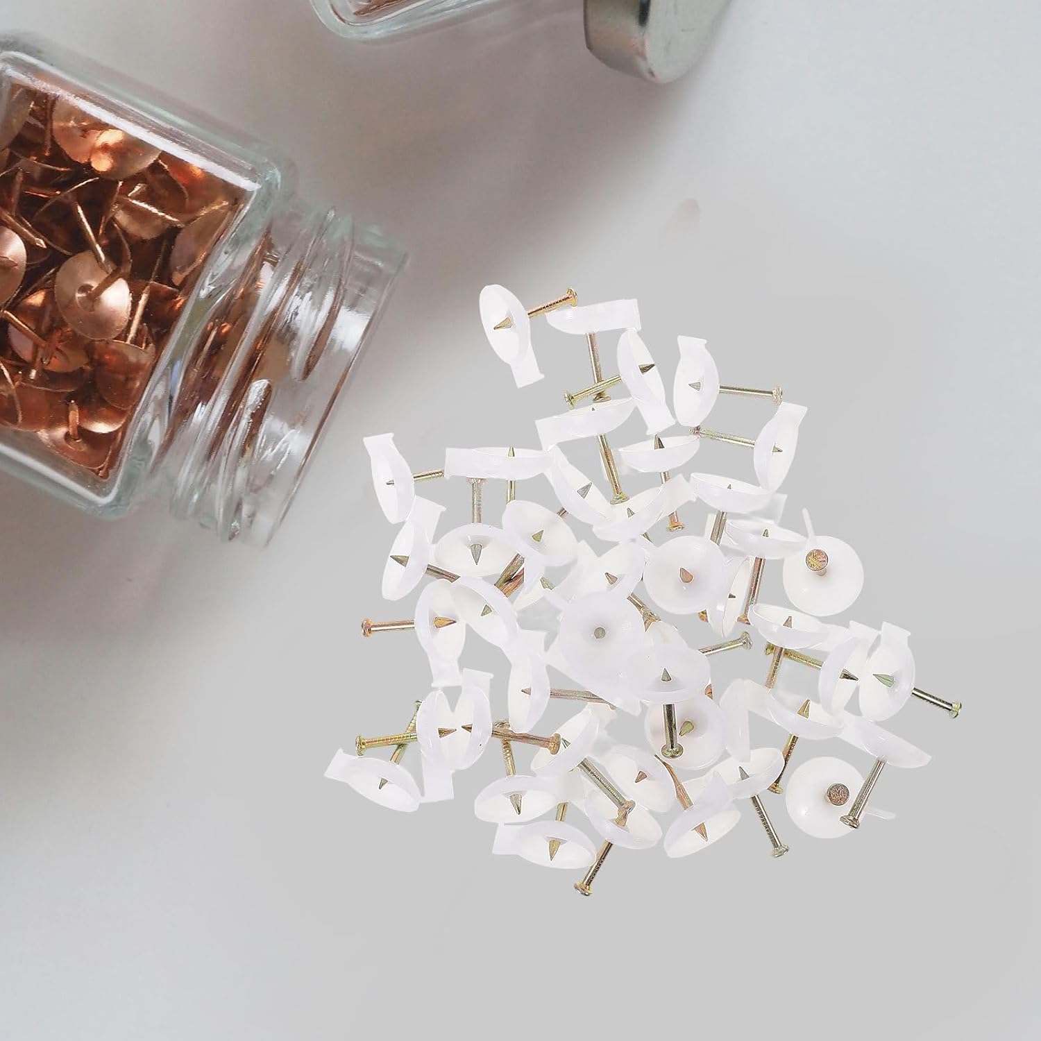 Artibetter 100pcs Masonry Nails Cement Fixing Nails Wall Space Tacks for Brick Wall 18mm Length Heavy Duty for Home Improvement