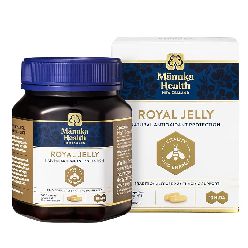 Manuka Health Suplemento de geleia real 1000 mg, 365 cápsulas gelatinosas