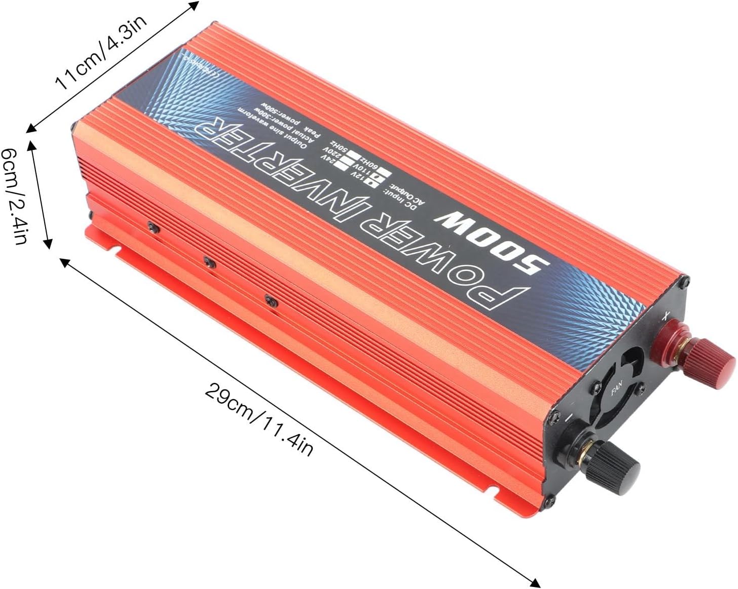 500 Watt Inverter, Car Power Inverter Sine Converter with USB Port Cooling Fan 500W DC 12V to AC for Charging Laptops, Fans, Game Consoles (110V)