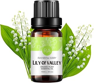 RAINBOW ABBY Lily of Valley Essential Oil,100% Pure Aromatherapy Oil for Diffuser, Massage, Spa, Hair, Skin Care - 10ml