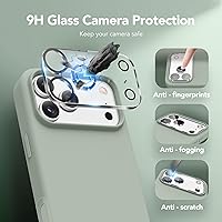 Vista 618 de GONEZ Funda de silicona para iPhone 15 Pro Max, compatible con Magsafe, protector de cámara + protector de pantalla, forro de microfibra suave Negro