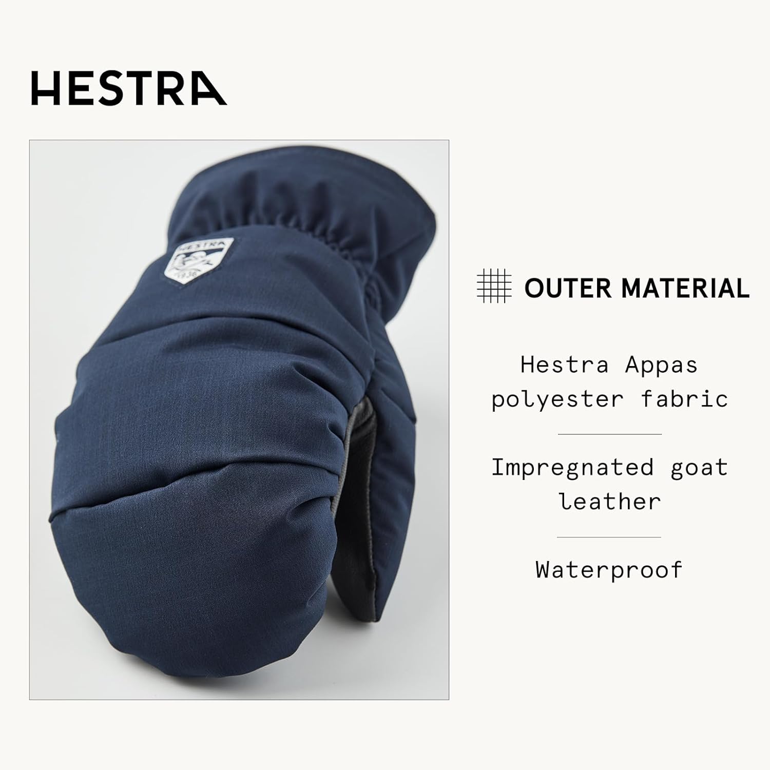 Hestra Junior Foss Mitt (Youth 4-13yrs) | Waterproof, Insulated Kids Mittens for Winter, Snowboarding & Playing in The Snow