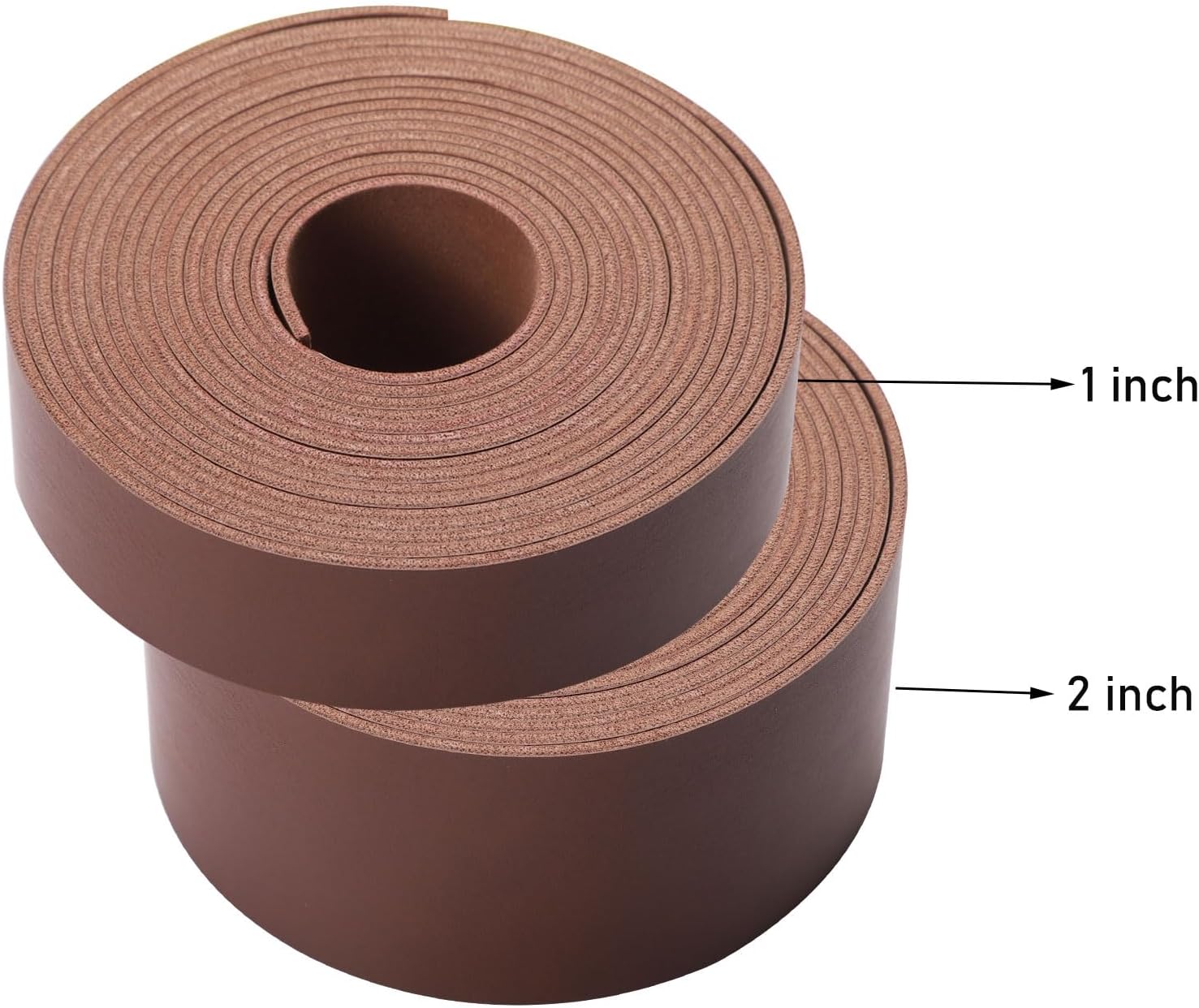 Picheng Faux Leather Straps 2 Inch Wide Leather Strip, 138 Inch Long Leather Belt Strips for DIY Craft, Hobby Workshop (Brown, 2 Inch) - Image 2