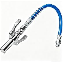 Locking Grease Gun Coupler with 12" Extension Hose