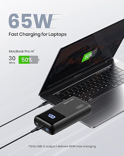 Miniatura 3 de INIU Banco de energía, 25000mAh 65W USB C Cargador portátil para portátil y cargador de coche inalámbrico CHGeek, 15W de carga rápida de sujeción