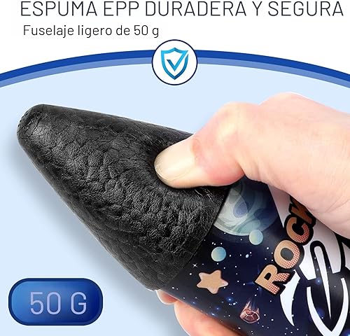 Miniatura 4 de Lanzacohetes para niños, juguete de cohete de aire motorizado de lanzamiento automático, juguetes al aire libre para edades de 8 a 12 años