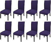 Vista 19 de GoodtoU Fundas para sillas de comedor negras, juego de 2, fundas elásticas y suaves para sillas de comedor, fundas protectoras lavables y extraíbles