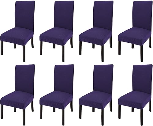 Miniatura 19 de GoodtoU Fundas para sillas de comedor negras, juego de 2, fundas elásticas y suaves para sillas de comedor, fundas protectoras lavables y extraíbles