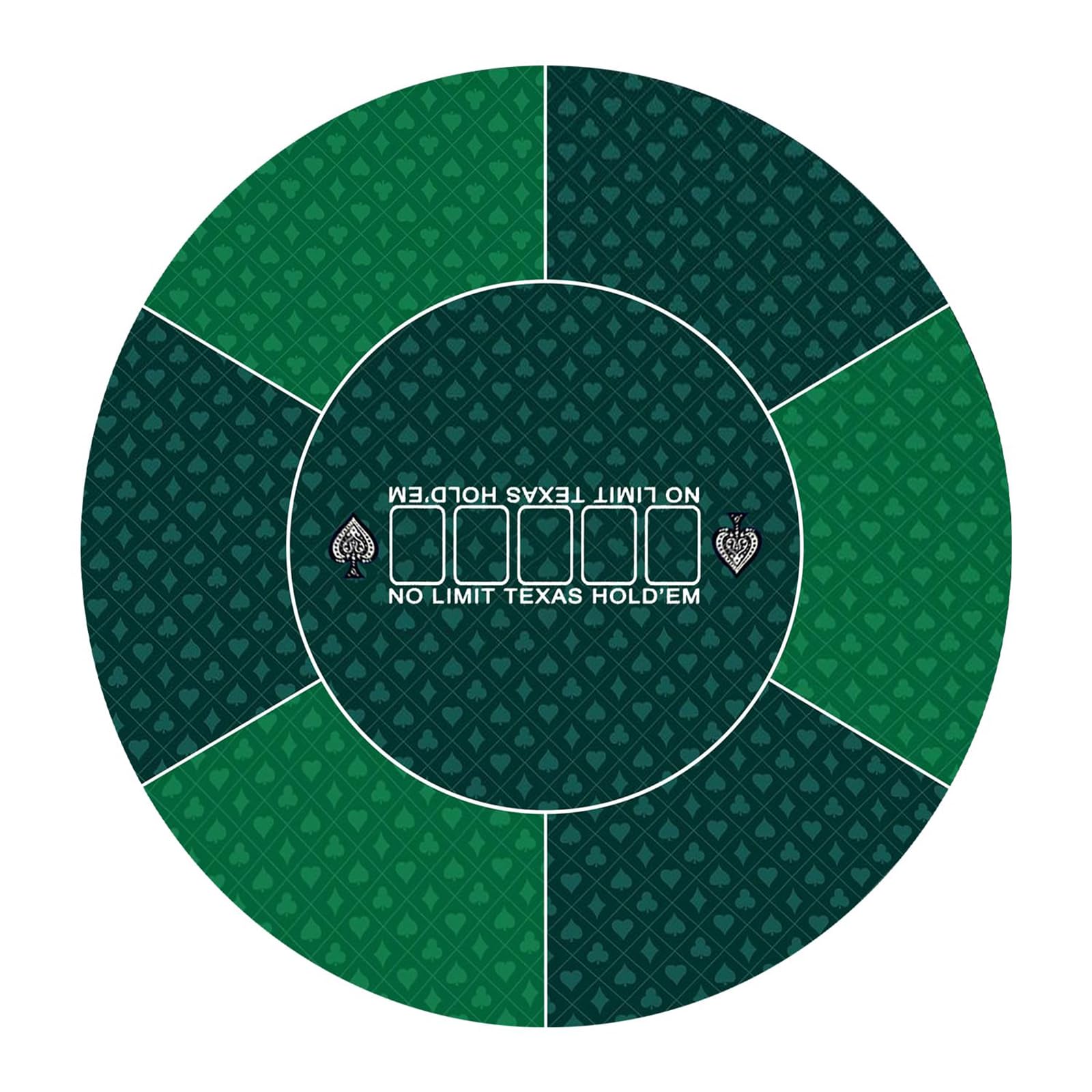 mata do gry w karty, Profesjonalna okrągła mata do pokera Texas Holdem z torbą przenoszenia, przenośnym blatem(Green,L)